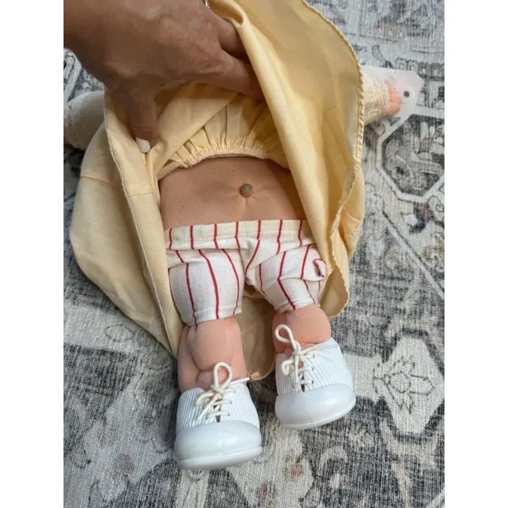 VTG Original Cabbage Patch Baby Doll Green Eyes Bald Retired Throwback HTF 1982